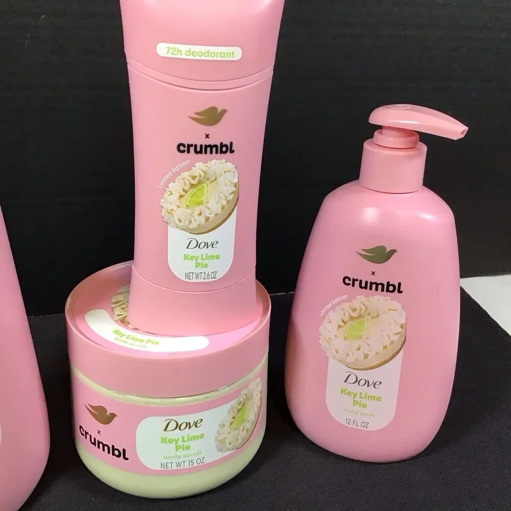 Dove x Crumbl Cookie Key Lime Pie Body Wash Body Scrub Hand Wash & Deodorant